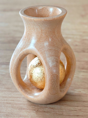 Vase Containing Golden Ball (alt view)